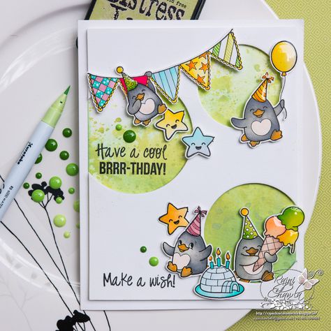 Birthday Wishes Cute, Bts Diary, Penguin Cards, Funny Baby Card, Birthday Craft, Scrapbook Gallery, Happy Birthday Cards Diy, Coeliac Disease, Grid Journal