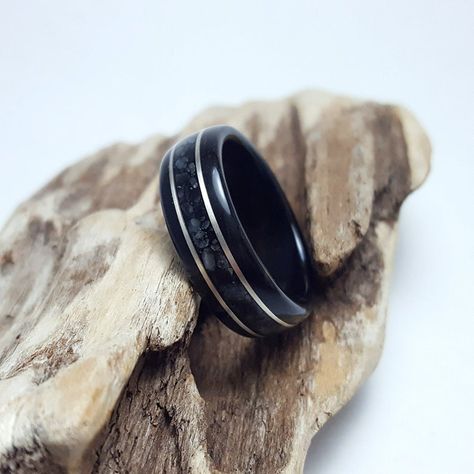 Ebony and Snowflake Obsidian ring Obsidian ring Obsidian | Etsy Obsidian Wedding Ring, Nature Inspired Wedding Bands, Obsidian Jewelry, Rustic Ring Box, Wedding Band Engagement Ring, Obsidian Ring, Wood Wedding Band, Rustic Rings, Nature Inspired Rings