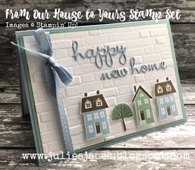 Julie Kettlewell - Stampin Up UK Independent Demonstrator - Order products 24/7: From Our House to Yours Stamp Set At Home With You Stampin Up Cards, Housewarming Card, New Home Card, Shower Cards, Happy New Home, Home Card, New Home Cards, Cricut Cards, Up House