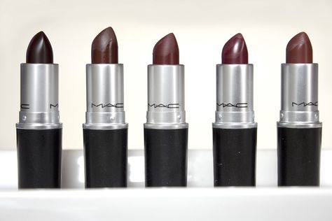 Top 5 Dark MAC Lipsticks – Lés Scoop – Medium Mac Dark Lipstick, Dark Lipstick Looks, Mac Sin Lipstick, Mac Antique Velvet, Dark Brown Lipstick, Dark Matte Lipstick, Glam Lipstick, Mac Diva Lipstick, Mac Makeup Looks