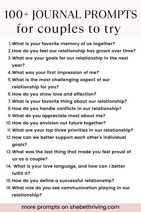 Couples Journal Prompts Dig Deeper Questions, Writing Prompts For Boyfriend, Journal Prompts For Boyfriend, Couple Journaling Ideas, Journal Prompts About Family, Shared Journal With Boyfriend, Journal Prompts For Future Husband, Journaling For Couples, Journal Prompts For Relationship Problems