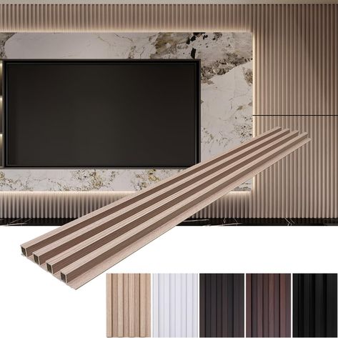 Amazon.com: Yutianli 12-Pack Slat Wall Panel 3D WPC Grille for Walls Oak Textured Wood Plastic Composite Panel Wood Strip Texture 3D Wall Panels : Tools & Home Improvement 3d Textured Wall Panels, Wall Panel Texture, Tv Cabinet Design Modern, Slat Wall Panel, Textured Wall Panels, Panel 3d, Tv Cabinet Design, Textured Wood, Wood Plastic Composite