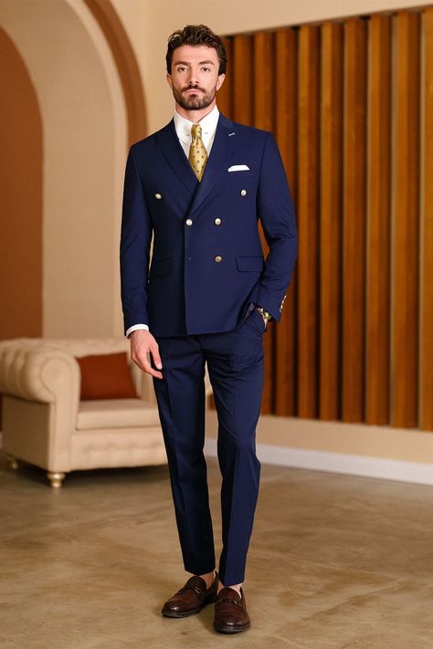 Blue Double Breasted Suit Men, Double Breasted Suit Men Wedding, Navy Double Breasted Suit, Blue Double Breasted Suit, Navy Blue Suit Men, Graduation Suit, Double Breasted Suit Men, Command Respect, Double Breasted Tuxedo