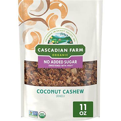 Cashew Granola, Organic Granola, Dry Coconut, Organic Groceries, Granola Cereal, Box Tops, Nutrition Information, Low Calorie Recipes, Usda Organic