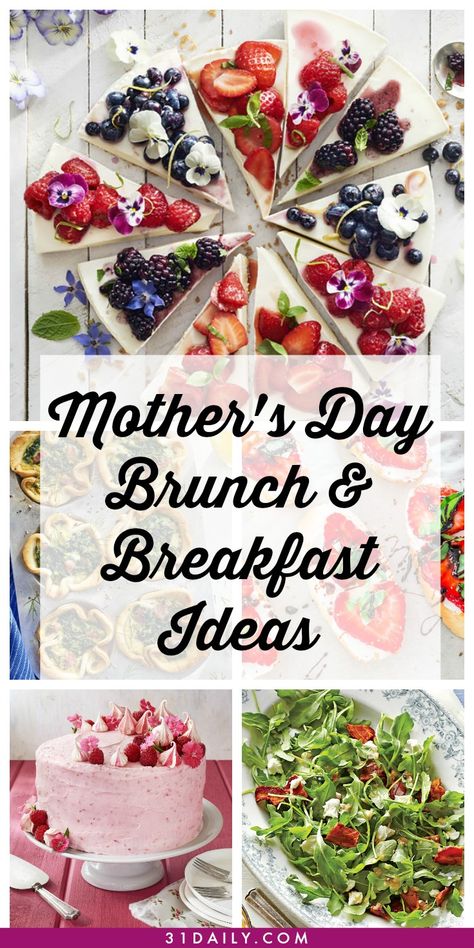 Mother's Day Breakfast and Brunch Recipes for a Special Lady | 31Daily.com Summer Brunch Recipes, Mothers Day Meals, Mother's Day Brunch Menu, Ladies Brunch, Healthy Brunch, Mothers Day Breakfast, Mother's Day Brunch, Breakfast And Brunch, Summer Brunch