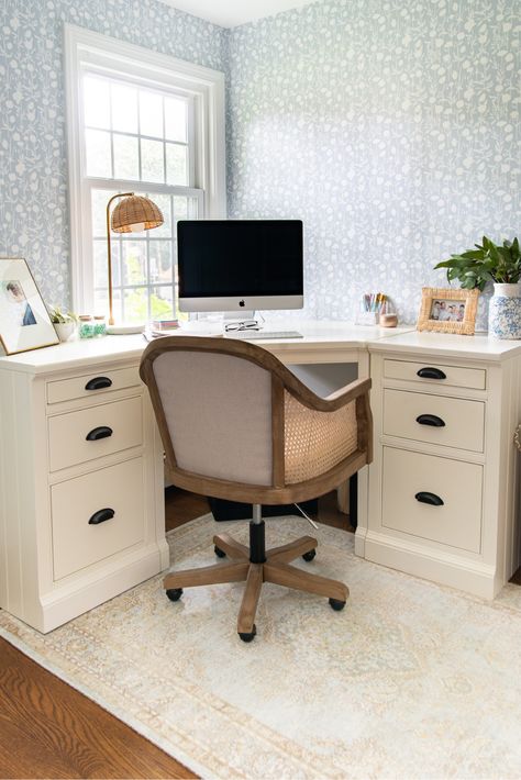 Aubrey Corner Desk with File … curated on LTK Corner Home Desk, Long Corner Desk, Corner Desk With Drawers, Desk Corner Ideas, Office With Corner Desk, Desk In Corner, Desk With Vanity, Corner Desk Ideas, Closet Corner