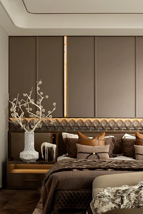 bedroom decoration aesthetics modern cozy Modern Bedroom Design Luxury, Modern Luxury Bedroom Furniture, Luxury Bedroom Interior Design, Bedroom Design Luxury, Contemporary Bedrooms, Luxury Bedroom Furniture, Bedroom Interior Design Luxury, Modern Luxury Bedroom, Luxury Bedroom Design