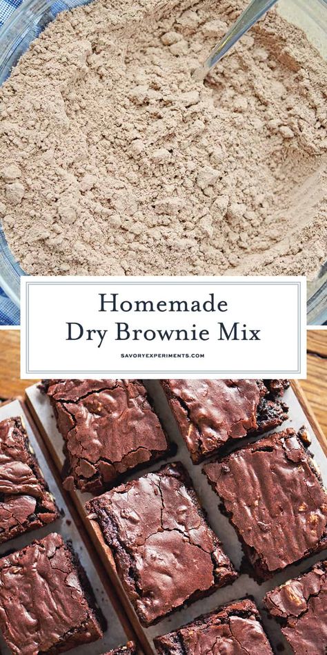 Diy Brownies, Brownie Mix Recipes, Homemade Brownie Mix, Homemade Brownie, Homemade Dry Mixes, Chocolate Homemade, Homemade Pantry, Gluten Free Brownies, Homemade Brownies