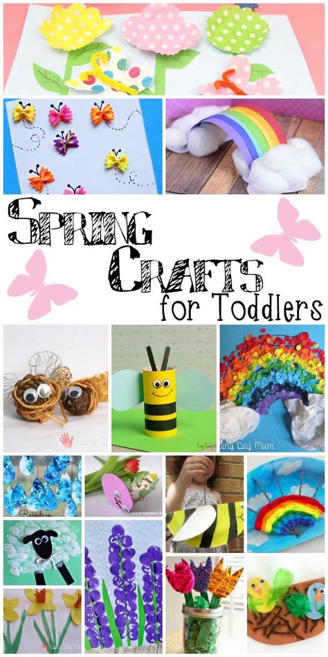 Awesome roundup of gorgeous spring crafts! All perfect for activities for toddlers this spring! Spring Toddler Crafts, Preschool Creative Art, Spring Crafts Preschool, Spring Toddler, Easy Toddler Crafts, Crafts For Toddlers, Toddler Arts And Crafts, Spring Crafts For Kids, Toddler Snacks