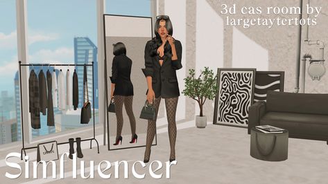 Simfluencer CAS Room (Updated) by LargeTayterTots | Patreon Sims 4 Cas Room, Cas Room, Sims 4 Cas Background, Cas Background, Sims 4 Body Mods, Tumblr Sims 4, Best Sims, Room Update, Creating Content