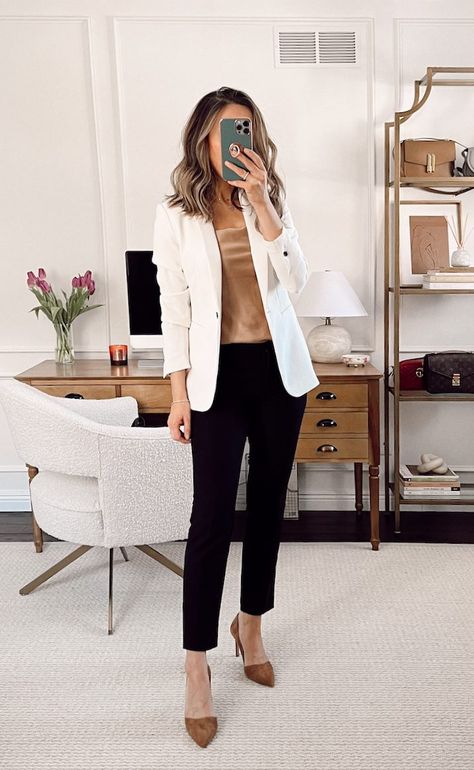 Five Office Outfit Ideas with Black Ankle Pants Summer Office Outfits Women 30s, Black Pixie Pants Outfit Work, Black Shirt Business Casual Outfit, Simple Classic Work Outfits, Black Pants Outfit For Work Spring, Womens Black Pants Outfits, Women’s Professional Shoes, Black Work Pants Outfit Winter, Black Pants Black Shirt Outfit