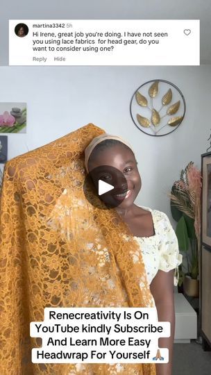 Lace Headwrap, Headwrap Tutorial, Scarfs, Head Wraps, Lace Fabric, Ghana, Lace, Fabric