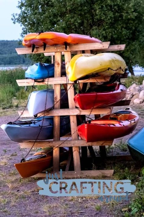 Wood Kayak Rack Plans, Canoe Kayak Rack, Homemade Kayak Rack, A Frame Kayak Rack, Kayak And Canoe Rack, 4 Kayak Storage Rack, Wooden Kayak Storage Rack, Kayak Holder Diy, Wood Kayak Rack