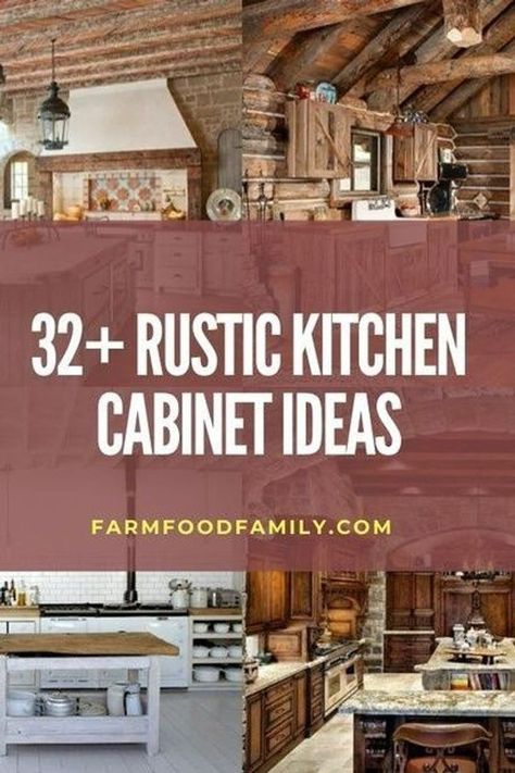 When designing your home is the rustic design, the kitchen is one area where you can do a lot. Here are 32+ stunning rustic kitchen cabinet ideas. Rustic Kitchen Cabinet Doors, Rustic Kitchen Storage Ideas, Rustic Farmhouse Cabinets, Rustic Cabin Kitchen Cabinets, Diy Farmhouse Kitchen Cabinets, Rustic Wood Cabinets Kitchen, Rustic Cabinets Kitchen, Diy Rustic Kitchen Cabinets, Rustic White Kitchen Cabinets