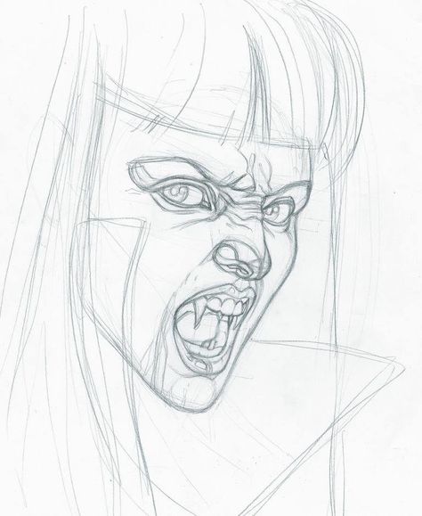 ArtStation - Vampire, Stefano Lanza Vampire Drawings, 얼굴 드로잉, Drawing Heads, Vampire Art, Kunst Inspiration, Face Sketch, Small Drawings, Drawing Expressions, Arte Inspo