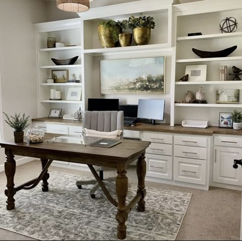 Front Room Office, Small Home Offices, Office Nook, White Office, Office Layout, Project 62, Office Makeover, Craft Room Office, Home Office Space