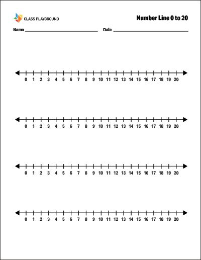 Printable Number Line 0 to 20 Integer Number Line, Maths Tips, Summer School Math, Number Line Activities, Printable Number Line, Math Worksheets For Kids, Free Printable Numbers, Number Lines, Comparing Numbers