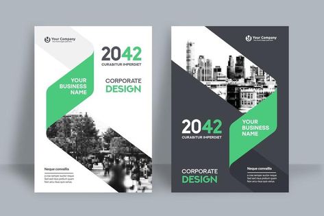 Green Partial City Background Business Book Cover Design Template Corporate Book Cover Design, Corporate Book Cover, Business Book Cover Design, Business Book Cover, Catalog Cover Design, Presentation Folder Design, Ebook Template Design, Brochure Design Layouts, Book Cover Design Template