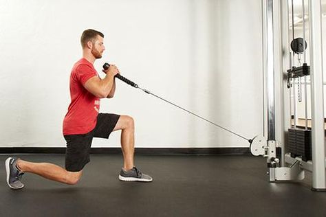 12 Cable-Machine Moves That Build Muscle and Torch Calories | LIVESTRONG.COM Cable Machine Workout, Cable Workout, Strength Training Routine, Cable Machine, Squat Workout, Reverse Lunges, The Resistance, Workout Machines, Lower Body Workout