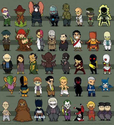 Maxie Zeus, Matches Malone, Killer Moth, Man Bat, Lady Shiva, Hugo Strange, Victor Zsasz, Solomon Grundy, Snake Black