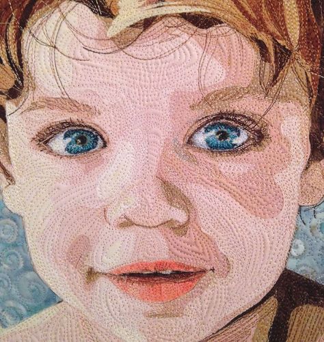 10 Textile Portrait Artists You HAVE to Follow | School of Stitched Textiles Photo Quilts, Landscape Art Quilts, Embroidered Portrait, Collage Portrait, Landscape Quilt, Contemporary Textiles, Landscape Quilts, Picture Quilts, Thread Art