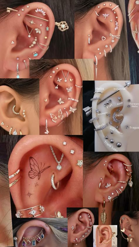 Piercing Pain Chart, Piercings Chart, Pain Chart, New Ear Piercing, Different Ear Piercings, Unique Ear Piercings, Pretty Piercings, Look 80s, Ear Piercings Chart