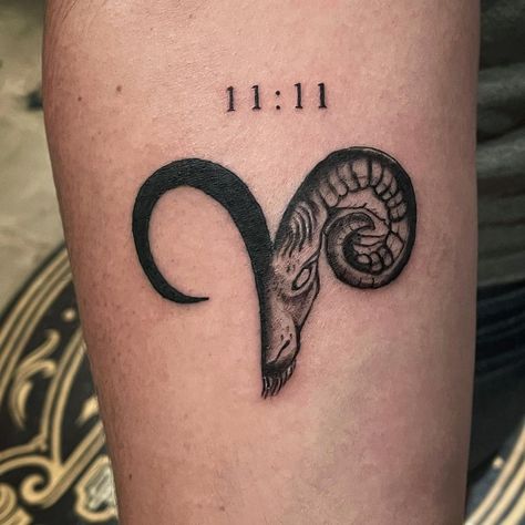 25 Fun 11 11 Tattoo Ideas Inspired By Jennifer Aniston's Ink... Aries Zodiac Tattoos For Women, Aries Tattoo For Women, 11 11 Tattoo Ideas, 11 Tattoo Ideas, 11:11 Tattoo Ideas, Tattoo Goat, T N, Aries Zodiac Tattoos, 11 11 Tattoo