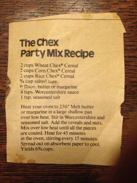 Xmas Snacks, Original Chex Party Mix, Chex Party Mix Recipe, Chex Mix Original, Chex Mix Recipes Original, Original Chex, Party Mix Recipe, Lime Popsicles, Homemade Chex Mix