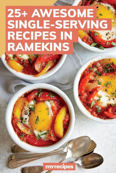 Find a new favorite recipe (or two) to try in that set of ramekins you just added to your Amazon cart. What To Cook In Ramekins, Mini Baking Dish Recipes, What To Bake In Ramekins, Recipes That Use Ramekins, Small Ramekin Recipes, Healthy Ramekin Breakfast, Ramekin Quiche Recipes, Small Baking Dish Recipes, Dinner In Ramekins