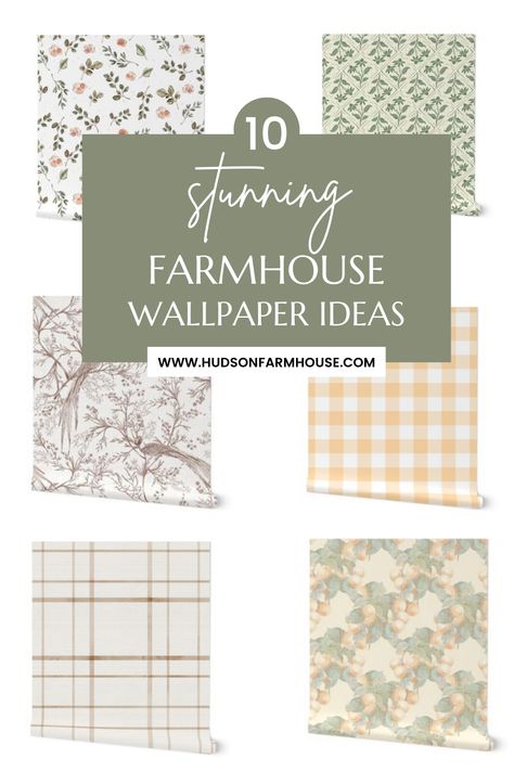 Transform your home with the elegant charm of farmhouse wallpaper. Our blog takes you on a journey through the best of Spoonflower's collection, including stunning floral and removable options. Learn how to blend these wallpapers into your decor for a touch of rustic beauty. Visit our blog now for creative ideas and start your home makeover today Farmhouse Style Wallpaper, Farmhouse Wallpaper Ideas, Kitchens With Wallpaper, Wallpaper Farmhouse Style, Farmhouse Bathroom Wallpaper, Country Kitchen Wallpaper, Wallpaper In Kitchen, Kitchen Wallpaper Ideas, French Country Wallpaper