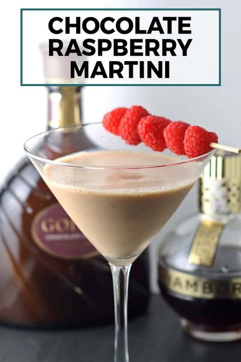 Chocolate Raspberry Martini Recipe, Chocolate Raspberry Martini, Raspberry Martini Recipe, Sweet Tea Cocktail, Raspberry Martini, Dani Martin, Gin Fizz Recipe, Raspberry Cocktail, Raspberry Vodka