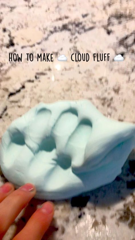 Cloud Fluff, Cool Slime Recipes, How To Make Clouds, Resep Slime, Diy Slime Recipe, Creative Kids Crafts, Desain Quilling, Slime Craft, Diy Crafts For Girls