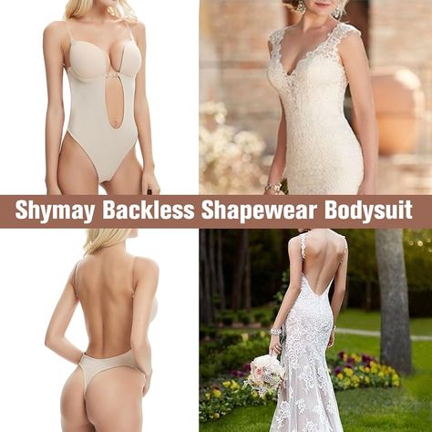 Amazon.com: Shymay Women Backless Shapewear Bodysuit Plunge Backless Body Shaper Bra Seamless Thong Low Back Shapewear for Backless Dress (Beige, 36B/C) : Clothing, Shoes & Jewelry Low Back Shapewear, Backless Shapewear, Backless Body Shaper, Low Back Dresses, Back Wedding Dress, Shapewear Bodysuit, Dress Beige, Body Shaper, Womens Bodysuit