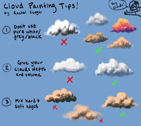 Tips for Painting Clouds Painting Clouds, Tips For Painting, Seni Pastel, Canvas Aesthetic, Viborg, Canvas Easy, Seni Cat Air, Mirror Painting, Lukisan Cat Air