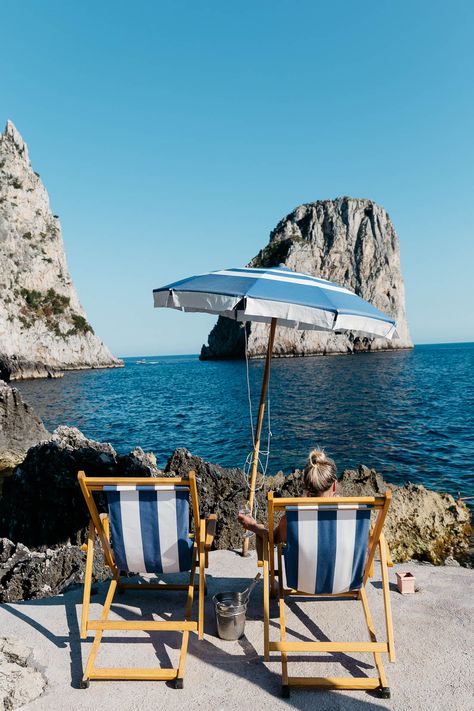 Capri Beach Club, Coastal Italy Aesthetic, Capri Italy Aesthetic, Capri Aesthetic, Summer In Capri, Capri Beach, Capri Travel, Capri Italia, Styled Snapshots