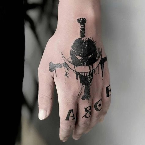 Ace Tattoo One Piece, Ace Tattoo, Tatuagem Masculina Pequena, One Piece Tattoos, Pieces Tattoo, One Piece Ace, Tattoo Style Drawings, Hand Tattoos For Guys, Aesthetic Tattoo