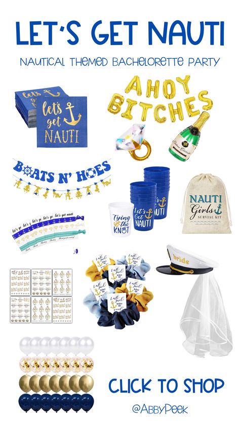 Nautical Hens Party, Bachelorette Pontoon Party, Cruise Themed Bachelorette Party, Lets Get Nauti Bachelorette Decor, Booze Cruise Bachelorette Party, Boat Hens Party, House Boat Bachelorette Party, Bachelorette Party Cruise Ideas, Cruise Bachelorette Theme