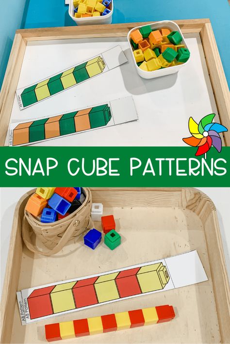 Number Block Activities Preschool, Unifix Cubes Pattern Cards, Snap Cube Activities Preschool, Math Cube Activities Kindergarten, Number Cube Activities, Ice Cube Patterns Preschool, Math Table Activities Preschool, Ab Patterns Preschool Free Printable, Math Cube Pattern Cards Free Printable