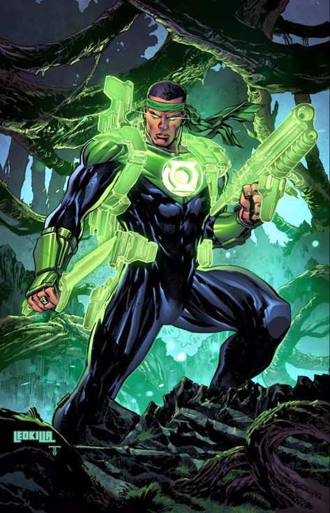 #DC #DCComics #greenlanterns #greenlantern #greenlanterncorps #johnstewart Green Lantern Wallpaper, Black Green Lantern, John Stewart Green Lantern, Dc Comics Facts, Green Lantern Movie, Lantern Art, John Stewart, Green Lantern Corps, Western Comics