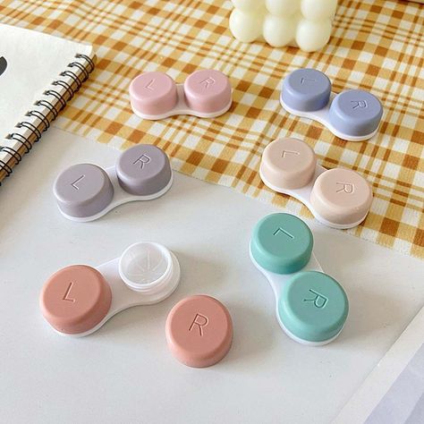 Accessories: Tweezers + Stick Connection + Lens Holder Style: Fashion Style Material: Plastic Suitable For: Party, Daily Color:As the picture shows Size: 6.0*3.9*1.7cm Package Include: 1 set Of Contact Lens Case Item type: Contact Lens Case Note: Due to the different display settings, the real product may have a little color error Korean Glasses, Plastic Accessories, Contact Case, Glasses Storage, Contact Lens Case, Manifestation Board, Lens Case, Contact Lens, Contact Lenses