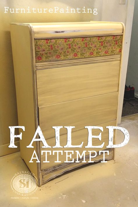 Here's a great furniture painting tip .... don't give up... try again! Painted Waterfall, Waterfall Furniture, Waterfall Dresser, Furniture Painting Tips, Small Accent Tables, Dresser Redo, Decoupage Furniture, Painting Furniture, Furniture Painting