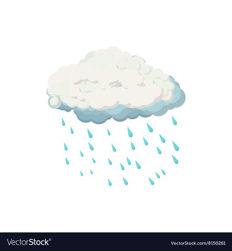 Rain Drops Illustration, Cartoon Rain, Rain Cartoon, Wind Cartoon, Rain Illustration, Bell Design, Cartoon Images, Cloudy Day, Quran Verses