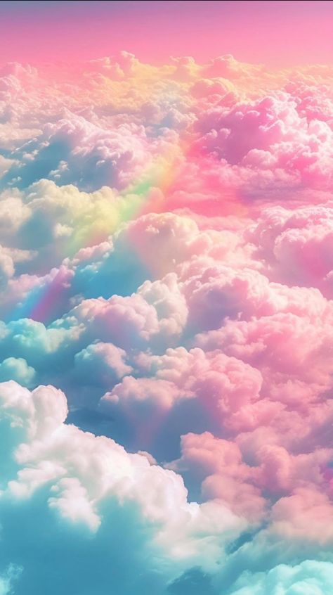 Nubes Aesthetic, Pastel Rainbow Aesthetic, Aesthetic Clouds, Pastel Galaxy, Free Wallpaper Backgrounds, Y2k Background, Special Wallpaper, Cute Easy Doodles, Colorful Clouds