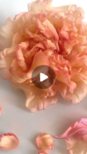 Silk Flower Making Tutorial, Flowers Fabric Pattern, How To Make Chiffon Flowers, Diy Chiffon Flowers, Chiffon Flowers Diy, Flowers Out Of Fabric, Silk Flower Diy, Silk Flowers Tutorial, Silk Flower Crafts