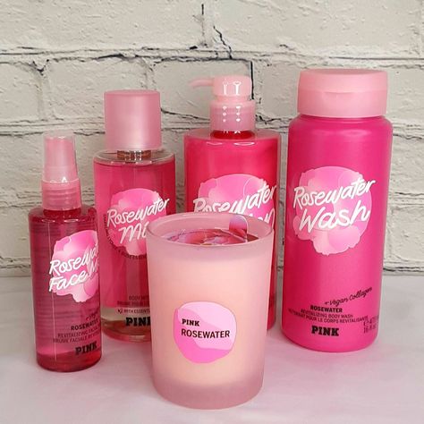 Rosewater Revitalize Body Care Set Five ( 5 ) Piece Set By : Victoria’s Secret 'Pink' This Set Can Revitalize Your Mind & Body. The Scent Of The Candle, To The Lightly Scented Body Care Will Pamper Your Body, As Well As Your Mind. This Vegan Collagen Infused Body Set Has All The Good Stuff Our Body/ Skin Needs To Revitalize. Fragrance Notes: ~ Sparkling Lychee ~ Rose Essential Oil ~ Coconut Water Petal Soft Vegan Collegen Radiant Micro-Exfoliates This Five ( 5 ) Piece Set Includes : ~ One ( 1 ) Victoria's Secret Set, Pink Hygiene Products, Mario Barrett, Pink Body Care, Body Care Set, Victoria Secret Body Spray, Shimmer Body Oil, Exfoliating Body Wash, Vegan Collagen