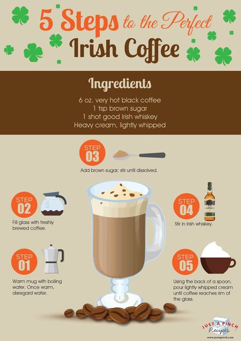 5 Steps to the Perfect Irish Coffee Fireside Coffee Mix Recipe, Irish Coffee Recipe, Drinking Whiskey, Best Iced Coffee, Coffee Ingredients, Coffee Shot, Coffee Alternative, Coffee Mix, Coffee Drink Recipes