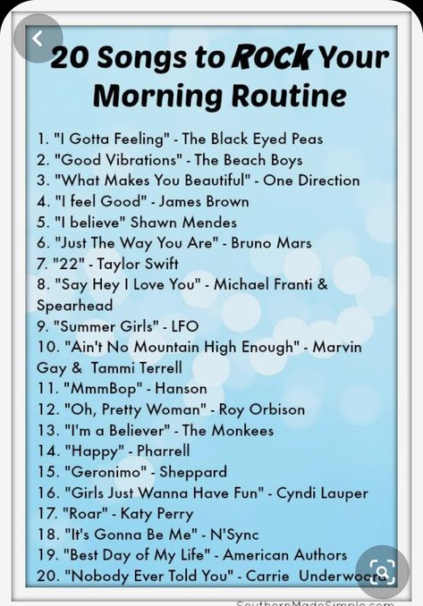 Empowering Songs, Tenk Positivt, Positive Songs, I Gotta Feeling, Morning Music, Music Girl, Hard Rock Music, Upbeat Songs, Music Background