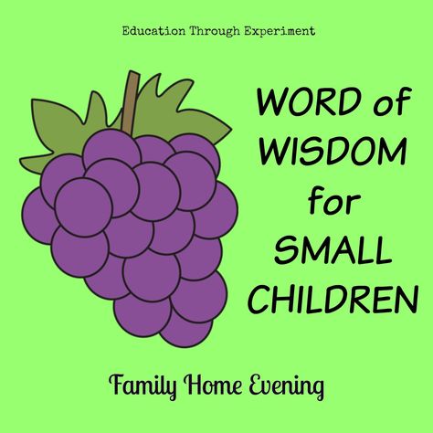 Word Of Wisdom Lds, Word Of Wisdom, Primary Lessons, Family Home Evening, Children And Family, The Covenant, Sunday School, A Family, Words Of Wisdom