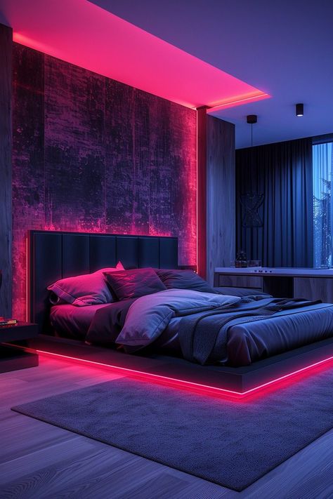 Room Decor Bedroom Black, Pink Room Paint, Black Pink Room, Black And Pink Room Ideas, Black And Pink Room, Pink And Black Bedroom Ideas, Pink And Black Bedroom, Pink Room Ideas, Neon Highlights