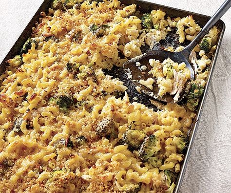 Sheet Pan Macaroni and Cheese with Roasted Chicken and Broccoli Spring Pasta Recipes, Homemade Macaroni Cheese, Spring Pasta, Sheet Pan Suppers, Queso Cheddar, Havarti, Chicken And Broccoli, Weekend Cooking, Fine Cooking